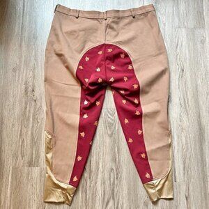 Buckwild Women's Curvy Mare High Waist Breech Tan Fox Pants Size 40